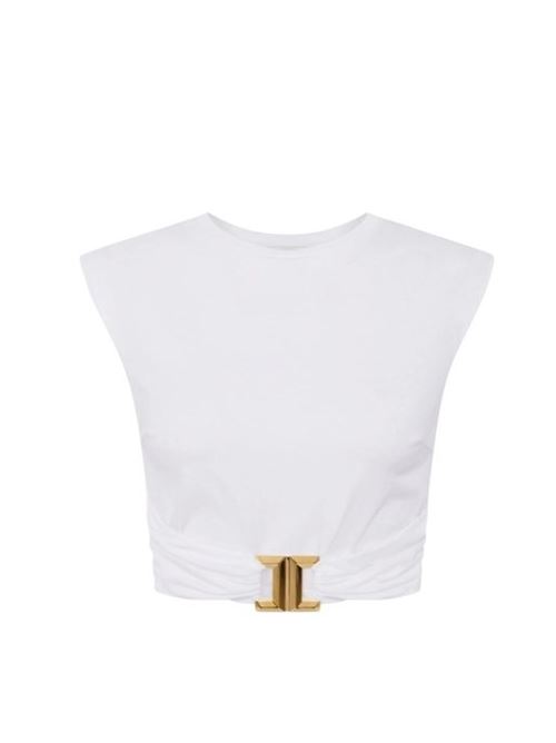 T-shirt in jersey di cotone con logo gioiello ELISABETTA FRANCHI | MA01656E2.270